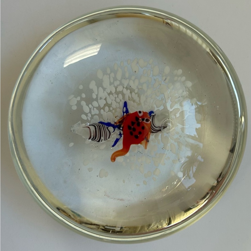 Vintage Murano Glass Aquarium  fish Paperweight